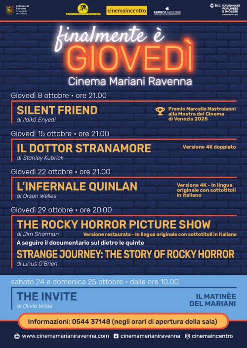 FINALMENTE È GIOVEDÌ - Cinema Mariani Ravenna